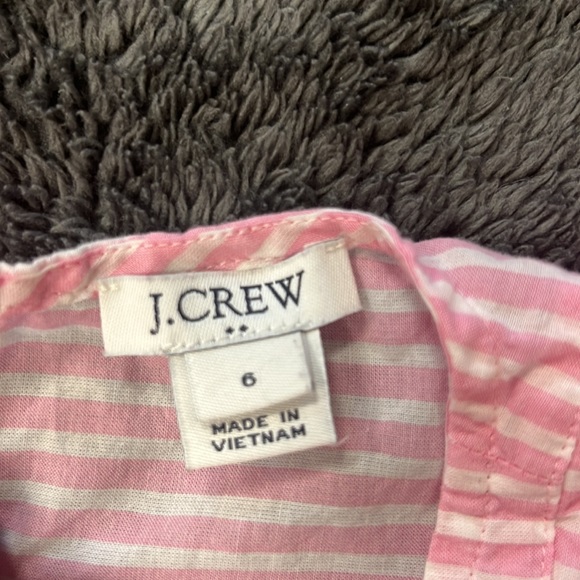 J Crew Pink stripe ruffle tank - Picture 2 of 5